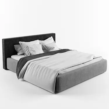 Sleek and Stylish Bed 3D model image 1 
