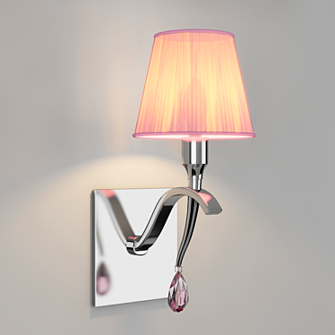 Viena Pink Wall Lamps: Elegant Illumination 3D model image 1 