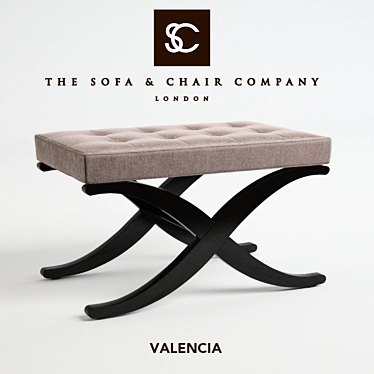 Valencia: Stylish, Compact Seating 3D model image 1 
