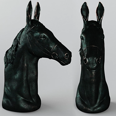  Majestic Horse Head Sculpture 3D model image 1 