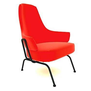 Modern Red Chair 3D model image 1 