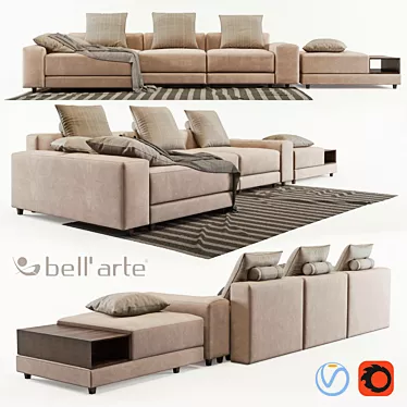 Luxury Bell'Arte Sofa 3D model image 1 