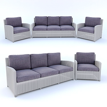 Kettler Palma Rattan Sofa Set 3D model image 1 