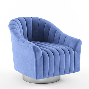 Glamorous Art Nouveau Lounge Chair 3D model image 1 