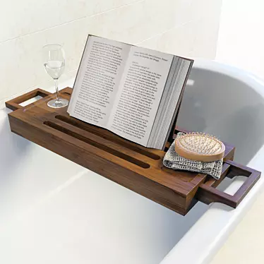 Bath Book Stand: Decorative Shelf 3D model image 1 