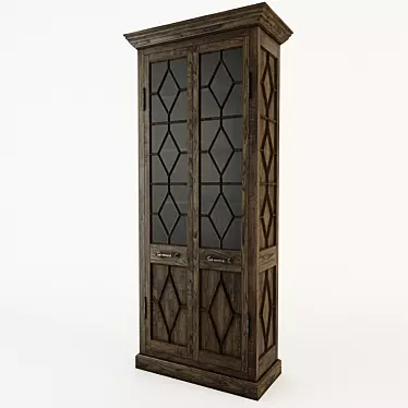 Elegant Georgian Fretwork Cabinet 3D model image 1 