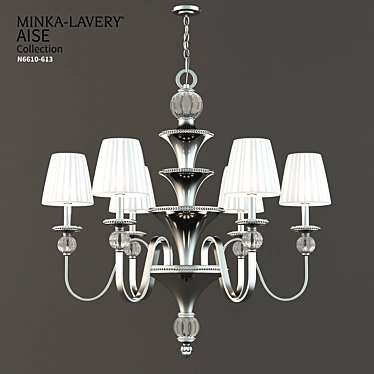 MINKA-LAVERY Optic Glass Chandelier 3D model image 1 