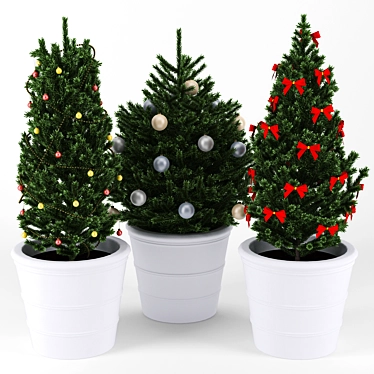 Festive Evergreen Christmas Tree 3D model image 1 