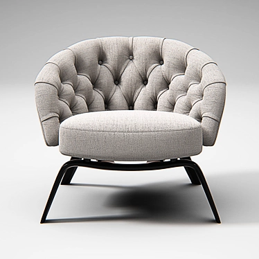 Luxury Winston Armchair with Dual Upholstery 3D model image 1 