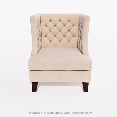 Luxurious Fortuna Armchair: Timeless Elegance 3D model image 1 