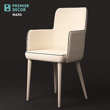 Modern Upholstered Armchair with Sleek Design 3D model image 1 