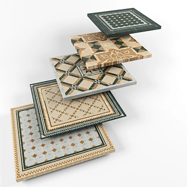 Vintage Classic Floor Tiles 3D model image 1 