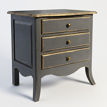 Elegant Morning Bedside Table 3D model image 1 