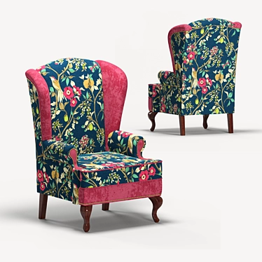 Quilted Garden Chair: Elegant and Luxurious 3D model image 1 