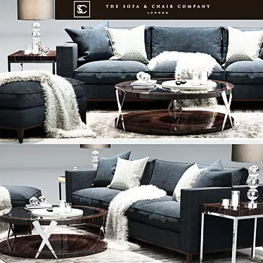 Hockney Deluxe Sofa: A Masterpiece 3D model image 1 