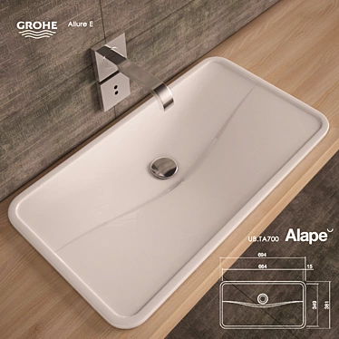 Washbasin Alape UB.TA700. Mixer - Grohe Allure E