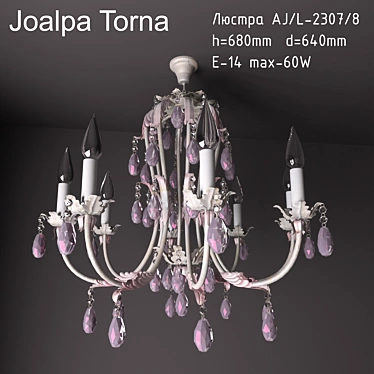 Lustra Joalpa: Modern LED Pendant Light 3D model image 1 