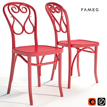 FAMEG A4 Vienna Chair: Classic Elegance 3D model image 1 