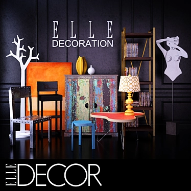 Chic Decor Set: 12 Stylish Pieces & Art 3D model image 1 