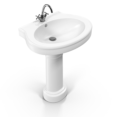 Cezares PRIMO: Modern Single-Hole Sink with Column Mount 3D model image 1 