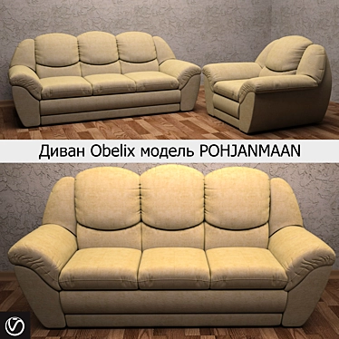 Obelix Sofa: Modern Comfort in a Stylish Design 3D model image 1 