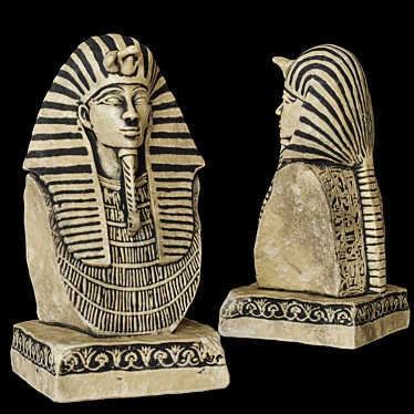 Ancient Egyptian Pharaoh Statue 3D model image 1 