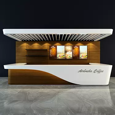 Versatile Bar Counter for Retail Spaces 3D model image 1 