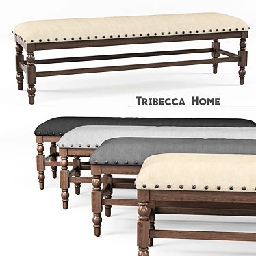 Customizable Fabric Bench: 1380.55 x 415.83 x 433.12 3D model image 1 