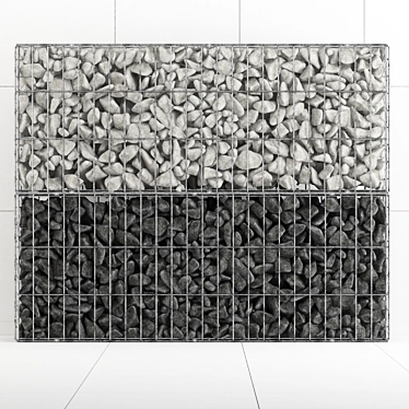 Gabion Rock Stone: Durable, Natural, & Versatile 3D model image 1 
