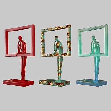 Title: Serene Contemplation Figurine 3D model image 1 