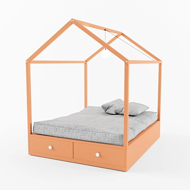 Kids' Dream House Bed 3D model image 1 