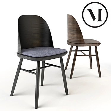 Sleek Synnes Dining Chair: Elegant Basel Design 3D model image 1 