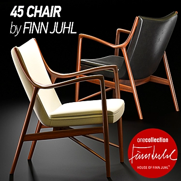 Modern 45 Chair Set: 6 Designs 3D model image 1 