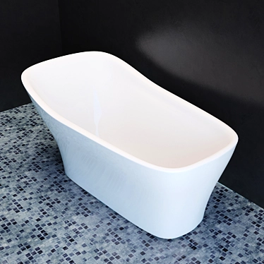 Balteco Mezzo: Luxurious Stone Composite Bathtub 3D model image 1 