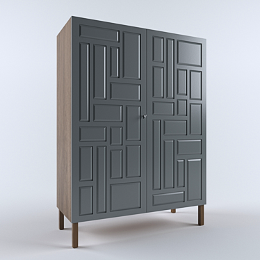 Contemporary Marlow Armoire by PINCH 3D model image 1 