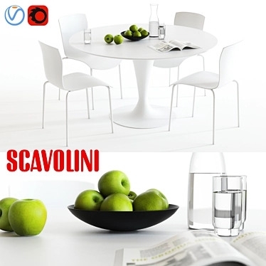 Scavolini Nomo and Chatty: Modern 3D Furniture Set 3D model image 1 