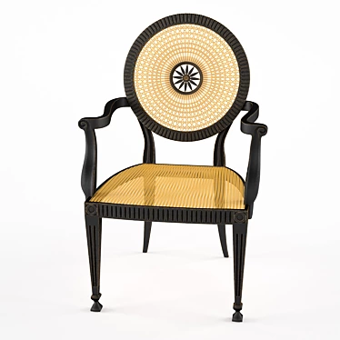 Classic Cane Chair 3D model image 1 