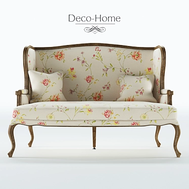 Romantic Paisley Sofa 3D model image 1 