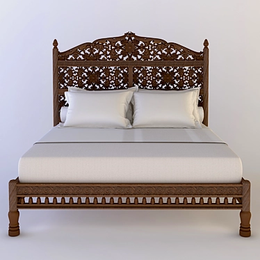 Cozy Dream King-Size Bed 3D model image 1 