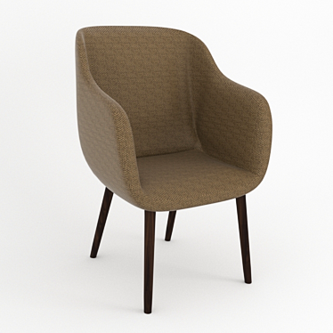 Scandinavian Style Armchair: Federica 3D model image 1 