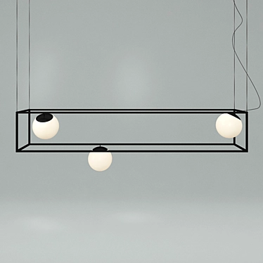Modern Sleek Ceiling Lamp 3D model image 1 