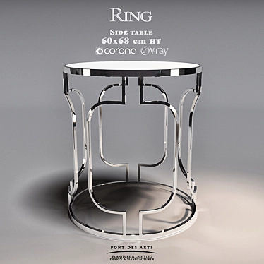 Elegant Ring Side Table 3D model image 1 