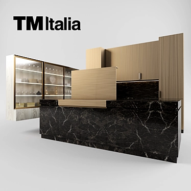 Italian Kitchen with Neolite Design 3D model image 1 