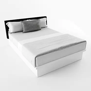 Sleek Sleep: Modern Bed 3D model image 1 