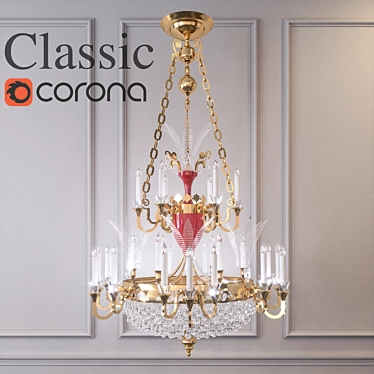 Elegant Classic Chandelier 3D model image 1 