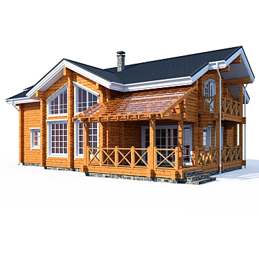 Wooden Dream House 3D model image 1 