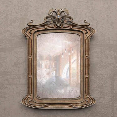 Vintage Mirror - Elegant Reflection 3D model image 1 