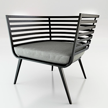 Glamorous Vista Lounger: Unmatched Comfort & Style 3D model image 1 