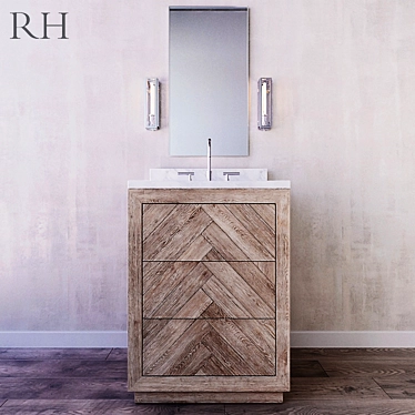 HERRINGBONE POWDER VANITY