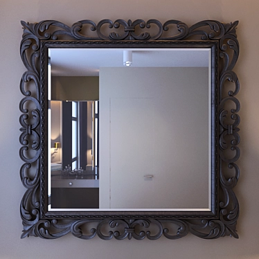 Chic Reflective Cheltenham Mirror 3D model image 1 